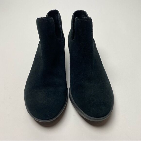 Sorel Lolla Cut Out Ankle Boots Black Suede 6.5 waterproof - Picture 2 of 6